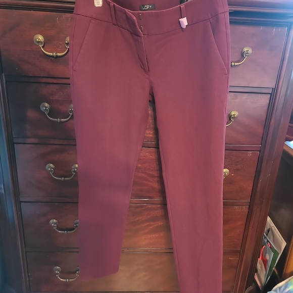 LOFT Denim - Maroon Loft Skinny Jeans